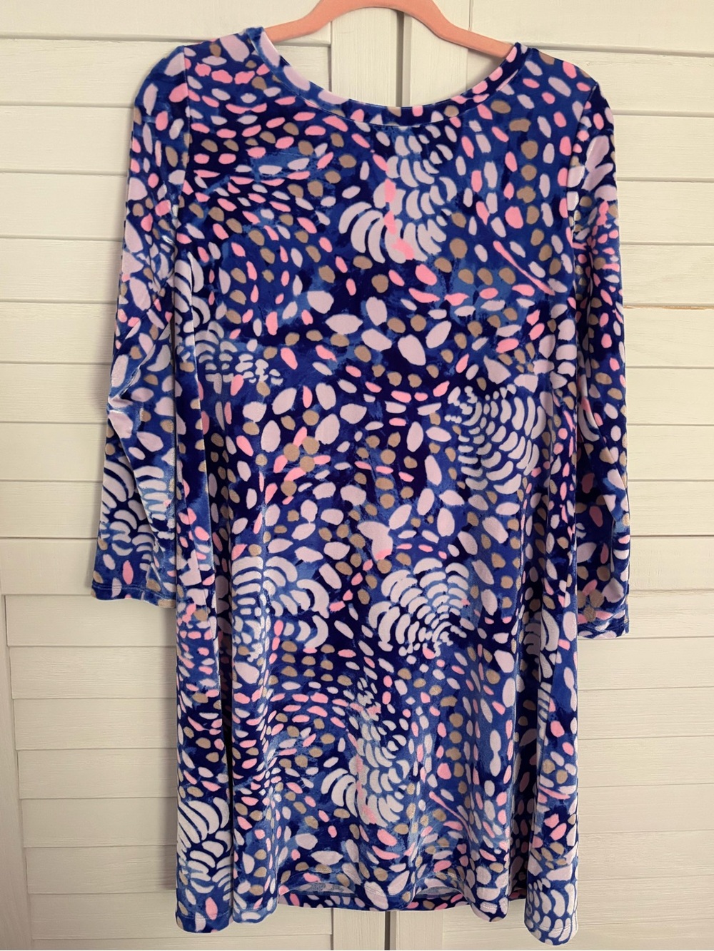 Lilly Pulitzer Olive Velour Swing Dress M